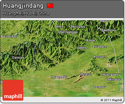Satellite Panoramic Map of Huangjindang