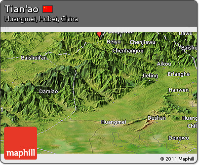 Satellite Panoramic Map of Tian'ao