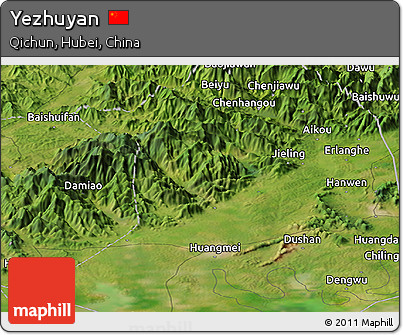 Satellite Panoramic Map of Yezhuyan