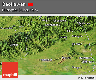 Satellite Panoramic Map of Baojiawan