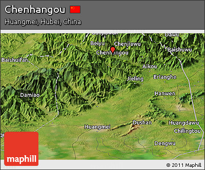 Satellite Panoramic Map of Chenhangou