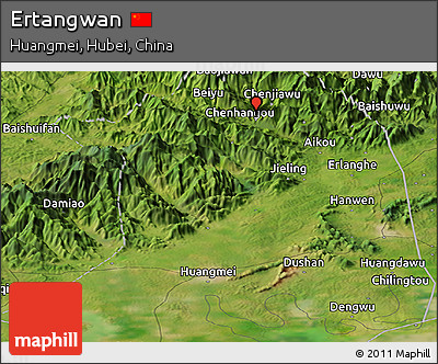 Satellite Panoramic Map of Ertangwan