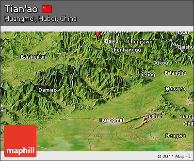 Satellite Panoramic Map of Tian'ao