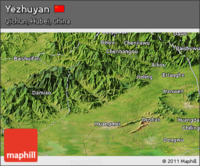Satellite Panoramic Map of Yezhuyan