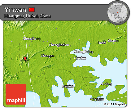 Physical 3D Map of Yinwan