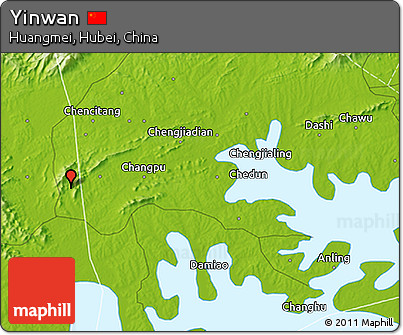Physical 3D Map of Yinwan