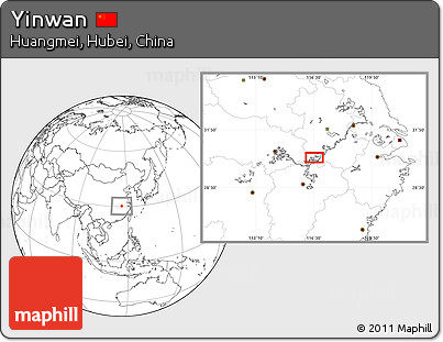 Blank Location Map of Yinwan