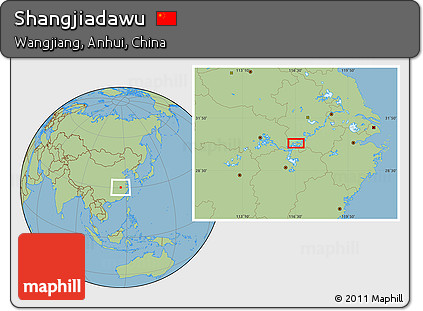 Savanna Style Location Map of Shangjiadawu