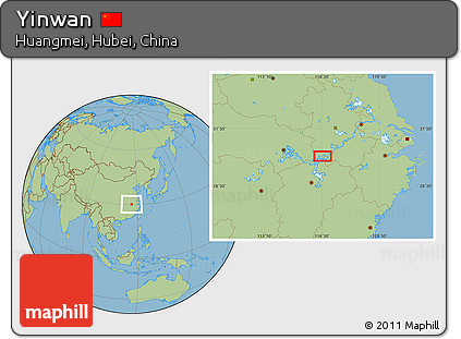 Savanna Style Location Map of Yinwan