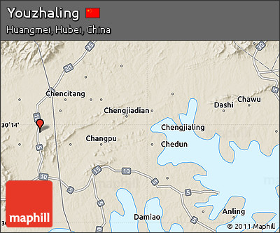 Shaded Relief Map of Youzhaling
