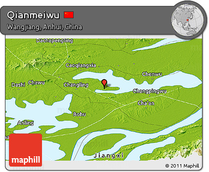 Physical Panoramic Map of Qianmeiwu