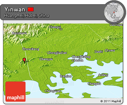 Physical Panoramic Map of Yinwan