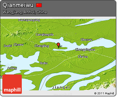 Physical Panoramic Map of Qianmeiwu