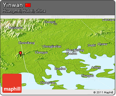 Physical Panoramic Map of Yinwan