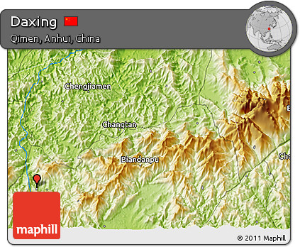 Physical 3D Map of Daxing