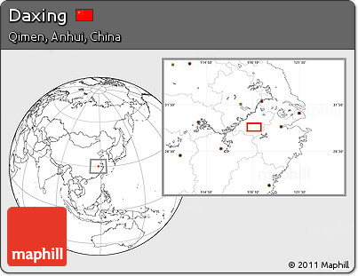 Blank Location Map of Daxing