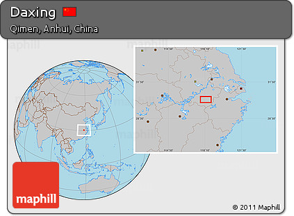 Gray Location Map of Daxing