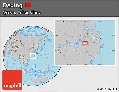 Gray Location Map of Daxing