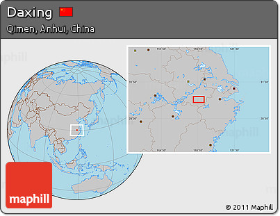 Gray Location Map of Daxing