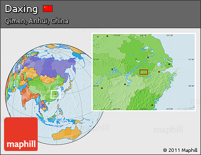 Political Location Map of Daxing