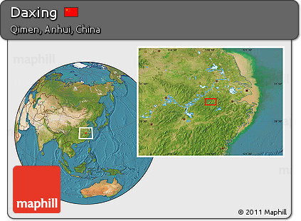 Satellite Location Map of Daxing