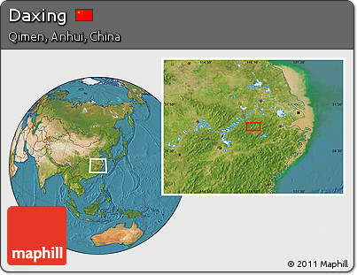 Satellite Location Map of Daxing