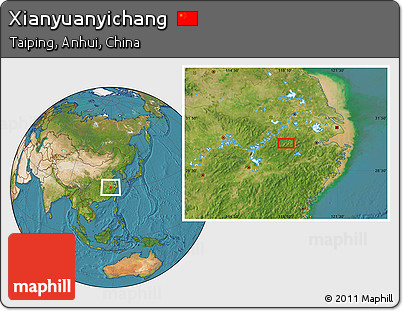 Satellite Location Map of Xianyuanyichang