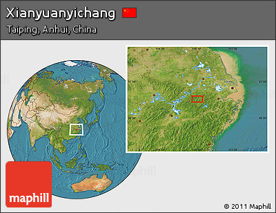 Satellite Location Map of Xianyuanyichang