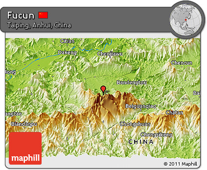 Physical Panoramic Map of Fucun