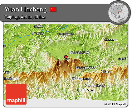 Physical Panoramic Map of Yuan Linchang