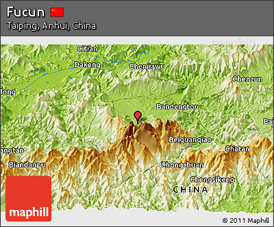 Physical Panoramic Map of Fucun