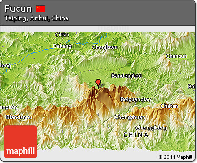 Physical Panoramic Map of Fucun