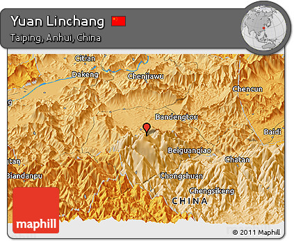 Political Panoramic Map of Yuan Linchang