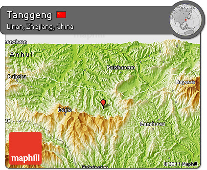 Physical 3D Map of Tanggeng