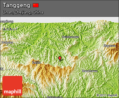 Physical 3D Map of Tanggeng