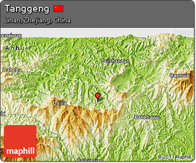 Physical 3D Map of Tanggeng