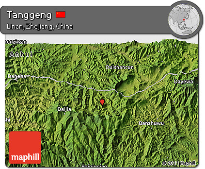 Satellite 3D Map of Tanggeng