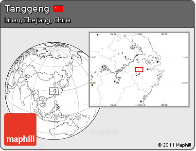 Blank Location Map of Tanggeng