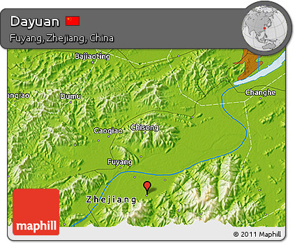 Physical 3D Map of Dayuan