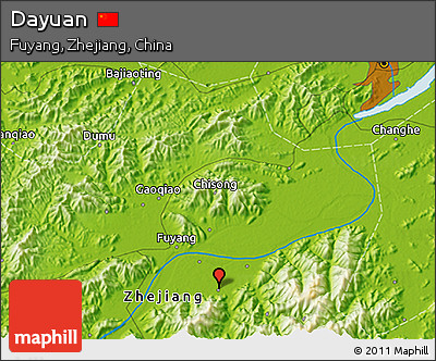 Physical 3D Map of Dayuan