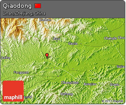 Physical 3D Map of Qiaodong