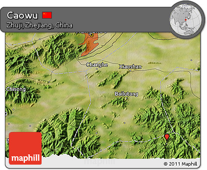 Satellite 3D Map of Caowu