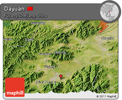 Satellite 3D Map of Dayuan
