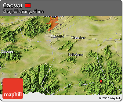 Satellite 3D Map of Caowu