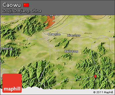 Satellite 3D Map of Caowu