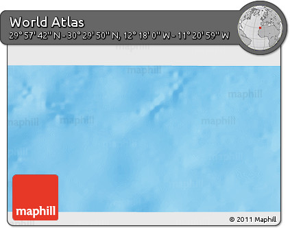 Physical 3D Map of the Area around 30° 13' 46" N, 11° 49' 29" W