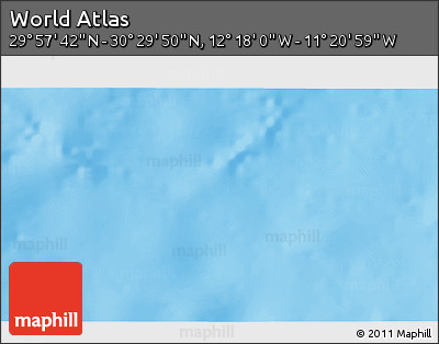 Physical 3D Map of the Area around 30° 13' 46" N, 11° 49' 29" W