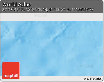 Physical 3D Map of the Area around 30° 13' 46" N, 11° 49' 29" W