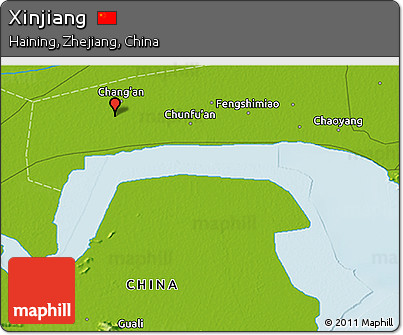 Physical 3D Map of Xinjiang