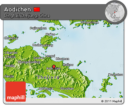 Physical 3D Map of Aodichen